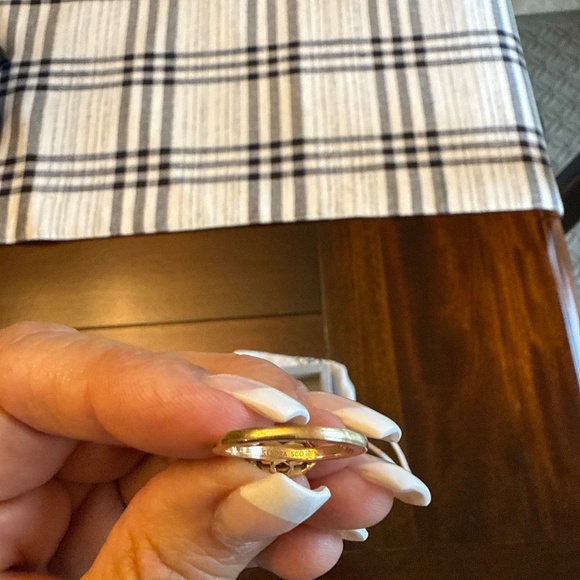 Kendra Scott isa pave diamond ring sz6 - Picture 2 of 5